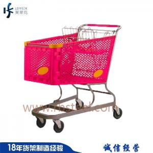 China Leffeck wholesale fashion corrosion protection steel wire and plastic baby shopping cart wholesale