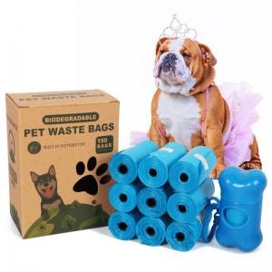 China Pet Waste 23*33cm*15microns Biodegradable Dog Poop Bag 10 Rolls Pack on sale