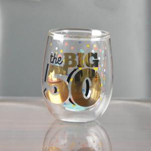 China High Borosilicate Double Wall Handmade Whiskey Glass wholesale