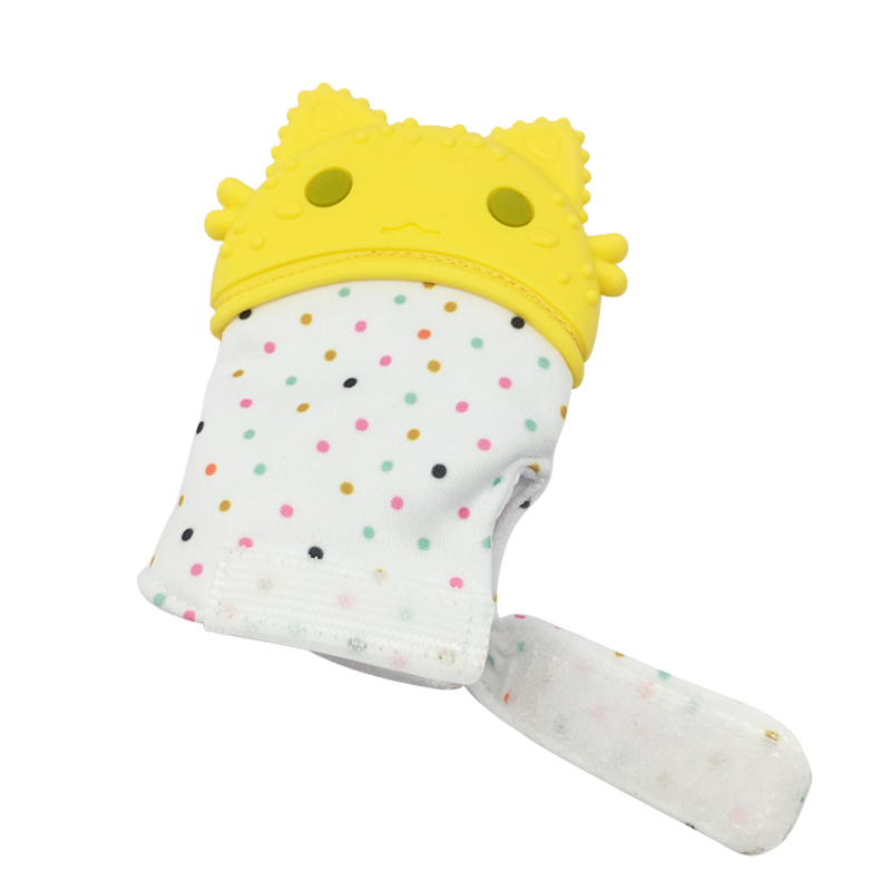 Pastel Beads Baby's Hand Self-Soothing Pain Relief Hygienic Chewable Newborn Nursing Mitt Teething Mitten Teether