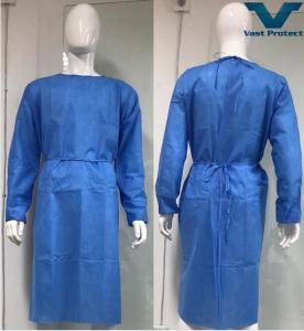 China Certified Fluid Resistant Disposable Surgical Gown Anti Bacterial Isolation Wrap Ethylene Oxide Free Adult Size wholesale