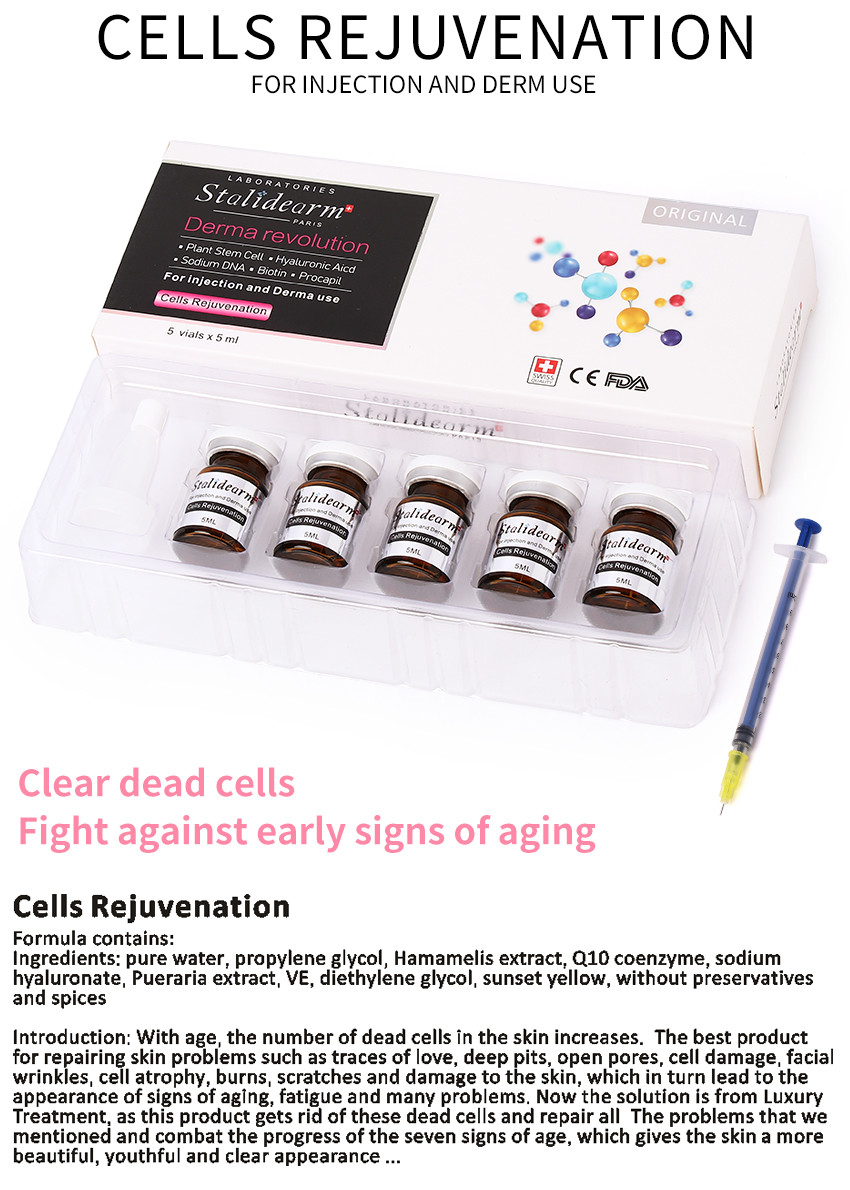 Cells Rejuvenation Serum Anti-Aging essence injection use serum set 5pcs/set Supports Skin Hydration & Firmness