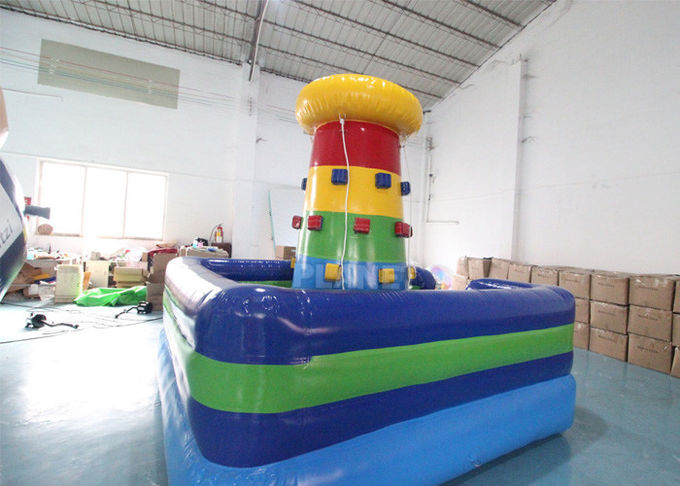 Outdoor Commercial Inflatable Bounce House Rock Color Inflatable Rock Climbing Wall Game