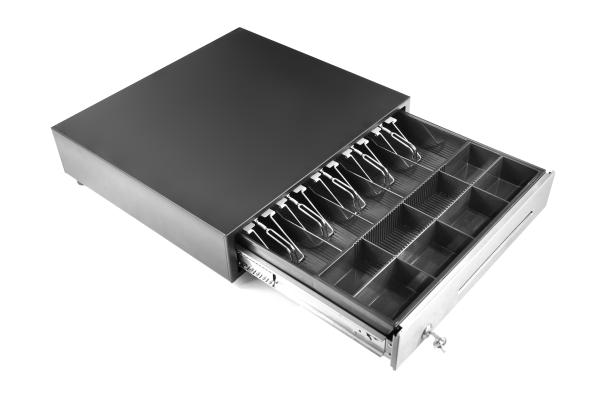 USB / RS232 Heavy Duty Metal Drawer , 10.8 KG 8 Coin Pos Cash Box Adjustable