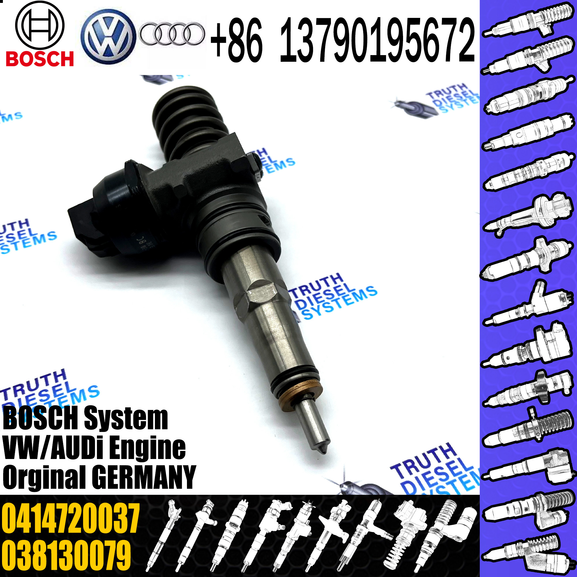 BOSCH Diesel fuel Unit pump assembly 0414720037 0414720015 0414720025 0414720087 038130079 038130073 for VW Audi engine