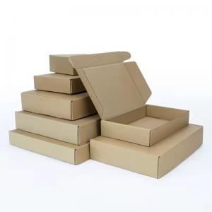 China Bulk Cheap Custom Logo Blank Kraft Cardboard Paper Boxes For Packaging on sale