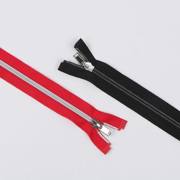 Factory high quality usually custom nickel teeth nylon zipper open end for jacket and coat