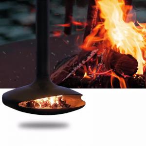 China Diameter 600mm Wood Burning Fire Pits Indoor Decor Hanging Wood Fireplace on sale
