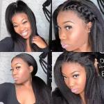 Yaki or Kinky Straight Hd Swiss Lace Frontal Wigs Human Hair Wigs Lace Front