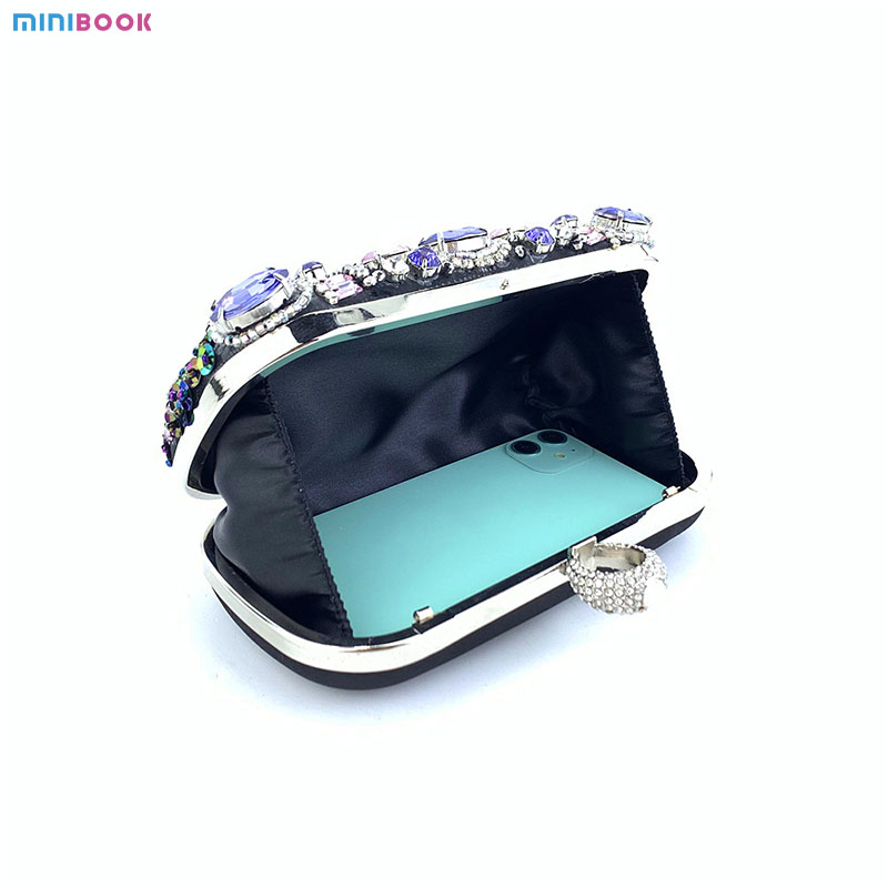 Style Evening Bag Handmade Bags Spherical Round Beaded Flowers Ladies Peal Party Bag