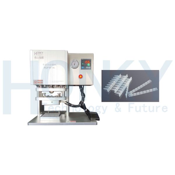 Desktop Extraction Bottle Foil Sealing Machine with Adjustable Temperature 80℃~170℃ and 30 PCS/Minute Speed for Reagent Bottles