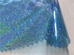 China Lamination TPU Leather 0.20mm Lamination Shining Stars Pattern Blue Color wholesale