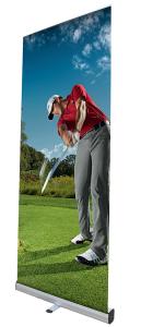 China Portable Advertising Banner Stands Retractable Type Aluminum Material wholesale