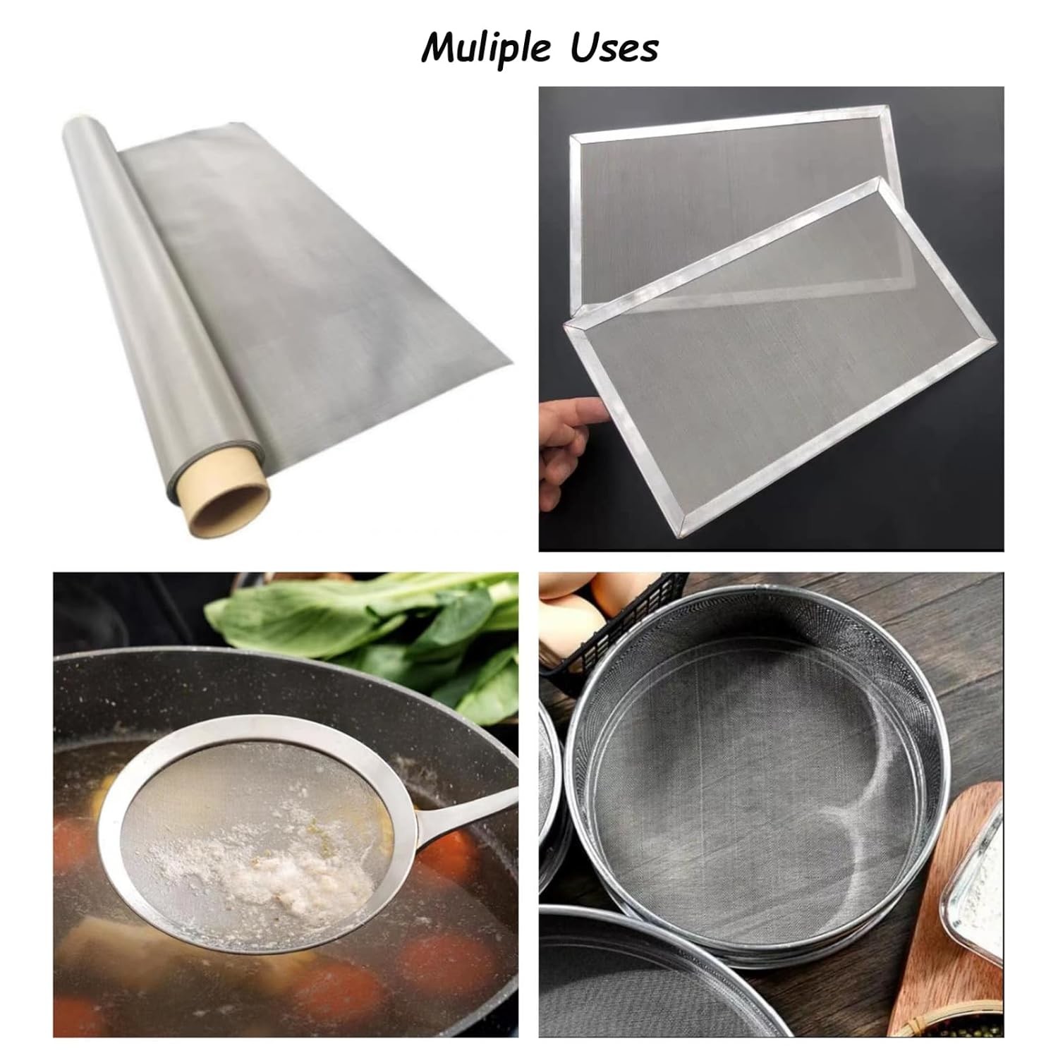 Stailess Steel 304 / 316 Woven Fine Wire Mesh 100 Mesh For Filtering