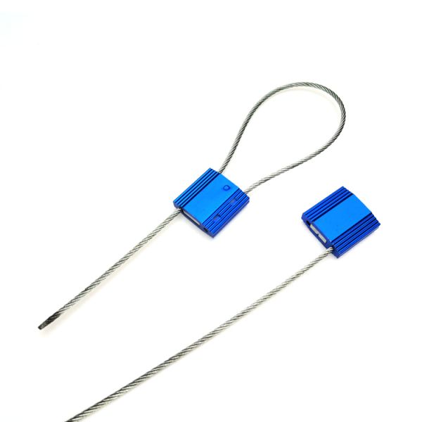 Galvanized Steel Wire Cable Security Seals 26*26mm Markable Area Laser Printed