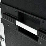 17" Depth ABS Dj Rolling 12u Rack Case 19" Black 2 Carry Handles