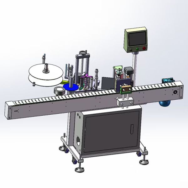 PLC Touchscreen Automatic Round Bottle Labeling Machine Applicator for Honey Jars