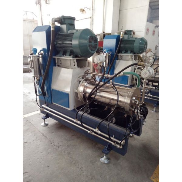 60L Capacity Horizontal Nano Bead Mill / Sand Mill With PU Or Ceramic Material Structure