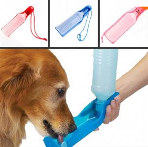 China 500ml Blue/Red/Pink pet water fountain Potable Pet Dog Cat Water Feeding Drink Bottle wholesale