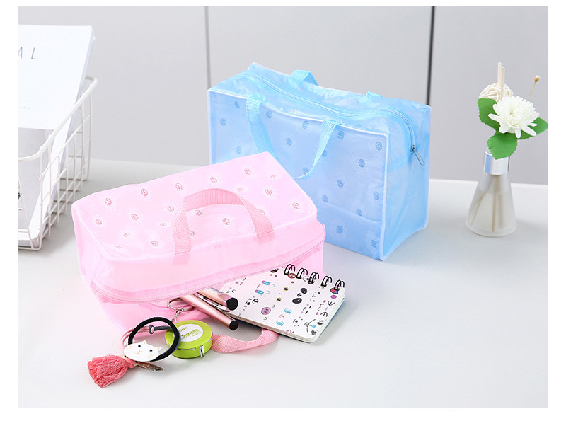 Portable L20*D9*H16cm Translucent Waterproof Makeup Bag