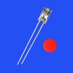 5mm 1.5Hz 1/12 Duty Cycle Red Color 620-630nm 600-1200mcd 90deg Flangeless