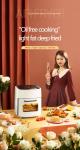 NO App-Controlled 1400W Stainless Steel Air Fryer Toaster Oven with Visible