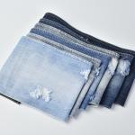 11.9oz Shrink Resistant Cotton Polyester Spandex Blue Stretch Denim Fabric