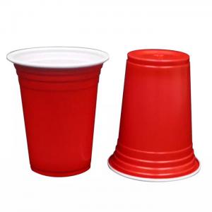 China 12 Oz 360 Ml PS Disposable Solo Plastic Cups Beverage Cup Red Solo Cup Hot Drinks wholesale