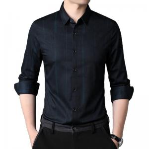 China DRESS SHIRTS Custom Formal Shirt For Men Polyester Cotton Long-Sleeved Slim Casual Shirt wholesale