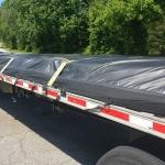 Water Proof PVC Coated Flatbed Printable Black Lightweight Steel Tarps