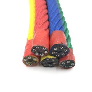 China Red Playground Combination Rope Wear Resist 16mm Nylon With Steel Core wholesale