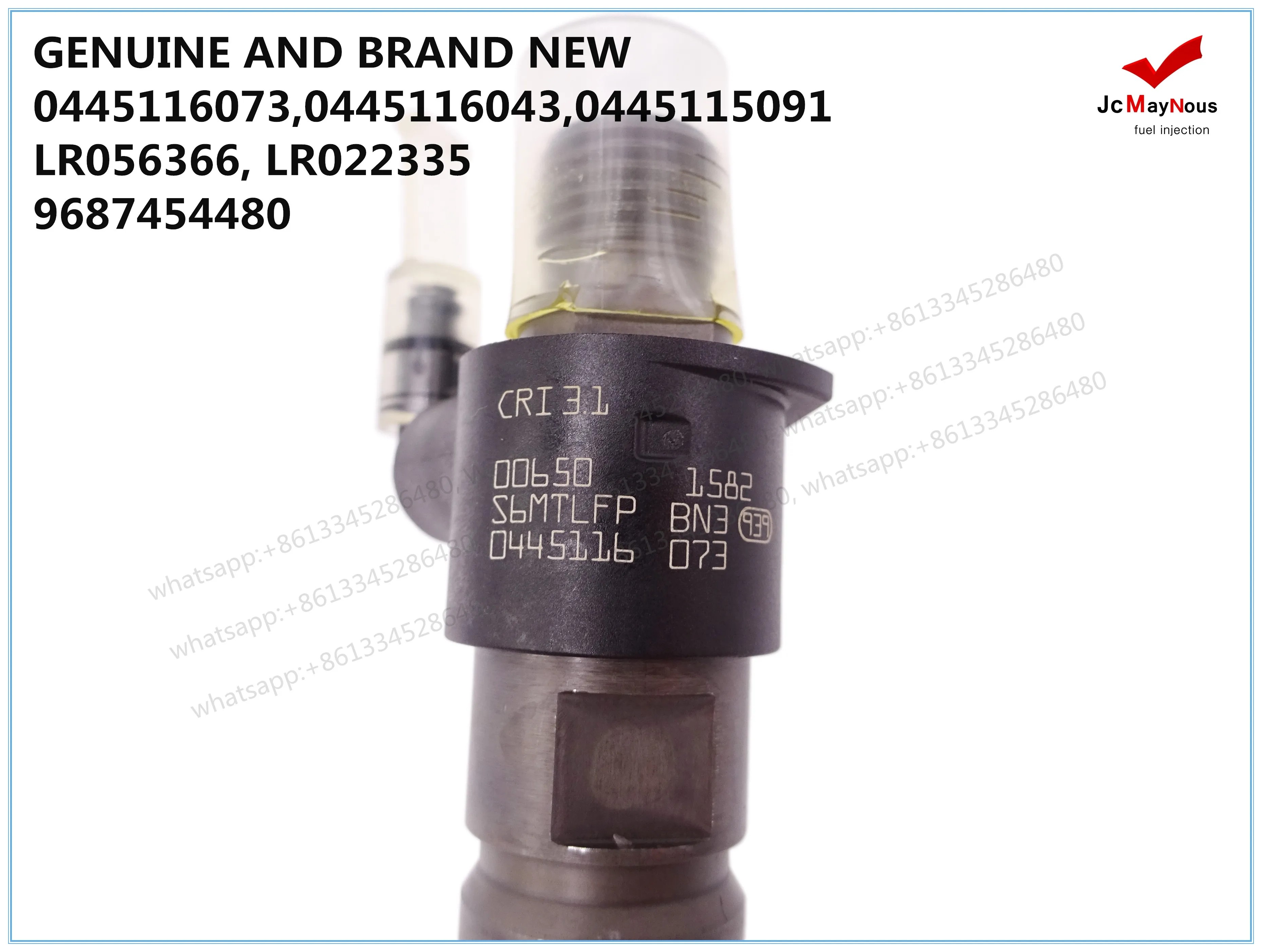 GENUINE AND BRAND NEW DIESEL FUEL INJECTOR 0445116043, 0445116073, 0445115091, 02JDE36716, LR056366, LR022335, 968745448