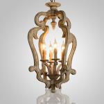 Dark wood farmhouse wood chandelier (WH-CI-12)