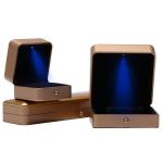 Handmade Luxury LED Jewelry Box for Custom Plastic Spray Painted Square Necklace
