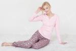 Women'S Long Sleeve Cotton Pajama Sets / Ladies Night Suit With Side Pockets