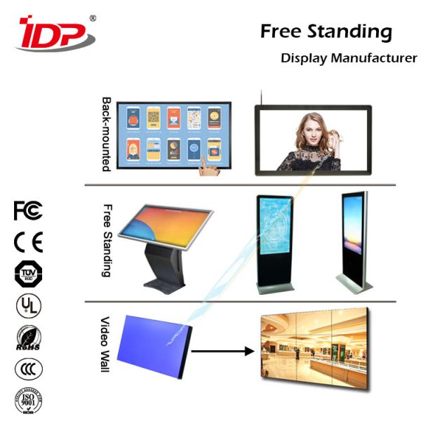 High Brightness Touchscreen Self Service Kiosk Interactive 55" Freestanding