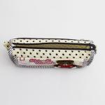 Fashion design cotton canvas pencil bag with zipper pen box for school students