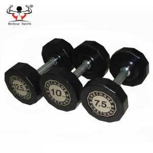 China OEM Logo Fixed Rubber Dumbbells 5LB - 100LB Weight For Resistance Training wholesale