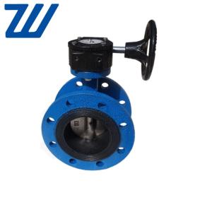 China Double Flange Butterfly Valve Gearbox Operated Ductile Iron wholesale