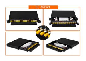 China Single Mode Fiber Optic Patch Panel Rack Mount 19 Inch 12 X LC / SC / FC / ST on sale