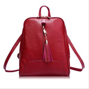 China Tassel Backpacks PU Leather Backsack High Fashion Double Shoulder Bags for Women wholesale