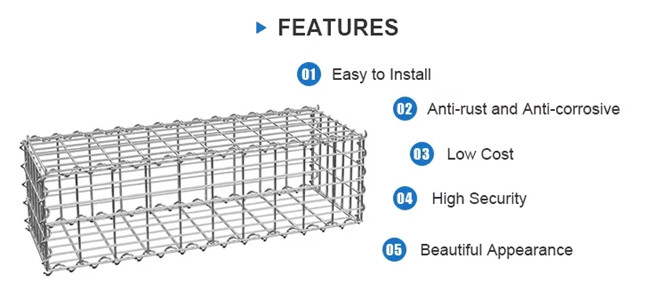 Highly Galvanized Carbon Steel Welded Gabion For Construction Industry Protection Wall
