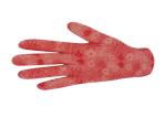 Red Flower Cotton Cosmetic Gloves No Fluorescent Brightener For Night Sleep