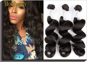 China Charming Peruvian Virgin Remy Hair / 28'' Peruvian Curly Hair Weave wholesale