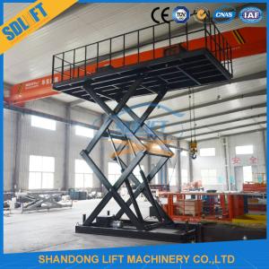 China Non Skid 2tons Stationary Hydraulic Scissor Lift For Cargo Warehouse wholesale