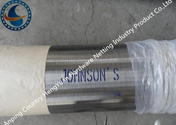 304 / 316L Johnson V Wire Screen Pipe For Water Well Drilling Strong Structure