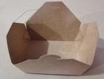 1600ml Disposable Kraft Paper Lunch Box , eco friendly Square Salad Lunch Box