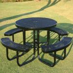 Factory Outlet Best Selling Picnic Table Park Round Metal Picnic Table Bench