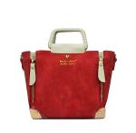 2016 new women's fashion spell color Korean Metal Boston handbag shoulder