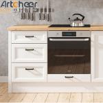 Outdoor and Bedroom Kitchen Cabinets with PVC Membrane Door Panel Surface